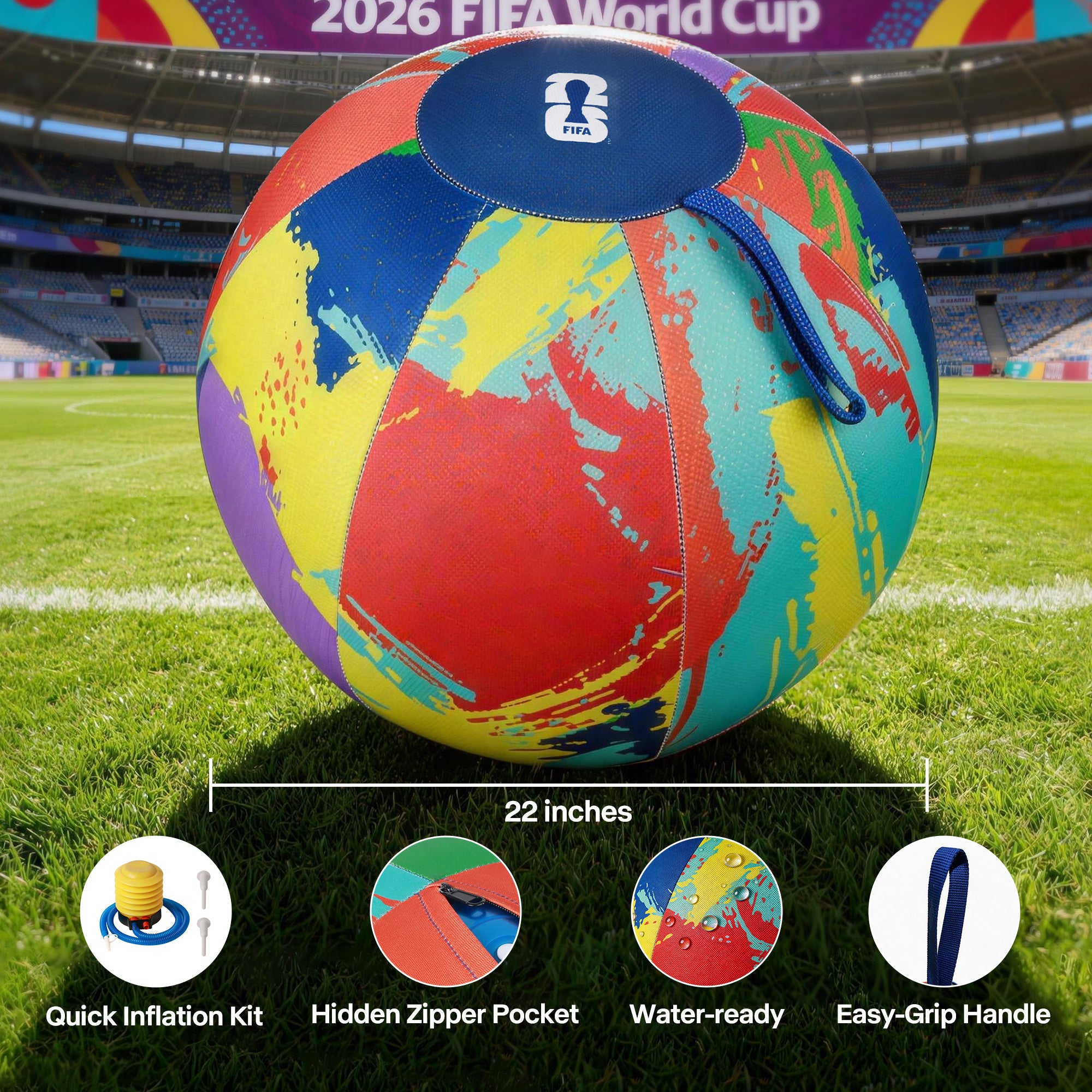 Official FIFA World Cup 2026 Edition - Herding Play ball Ø-21.65in
