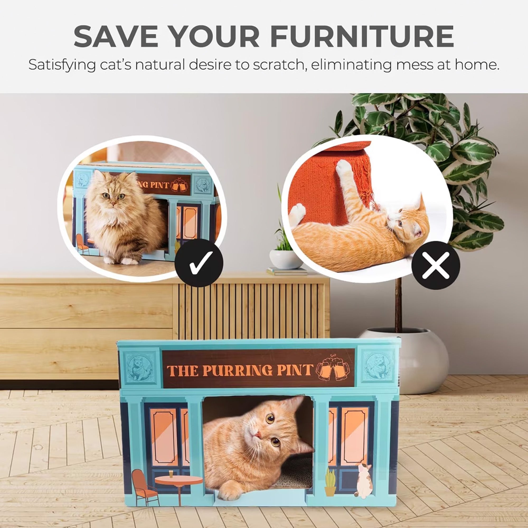 Vintage - 2-tier Vintage Design Cat Scratcher