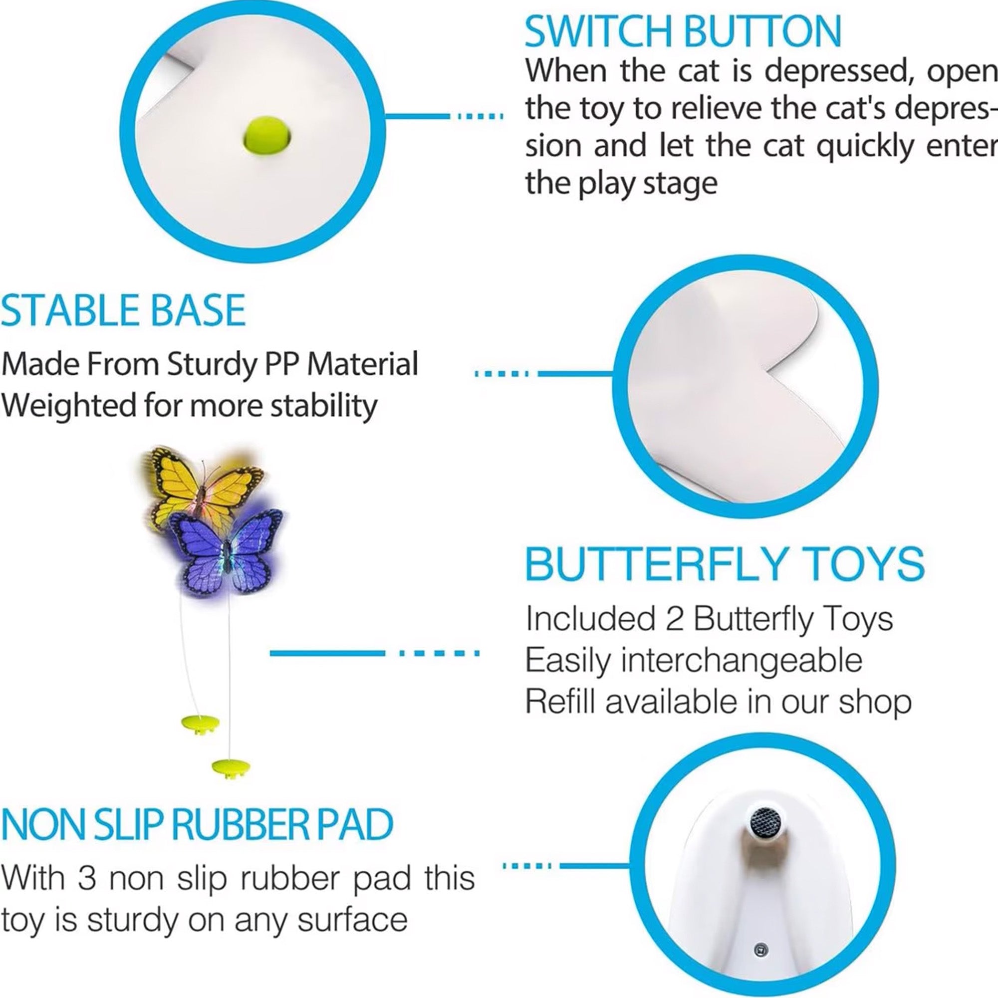 Automatic Butterfly Toy For Cat