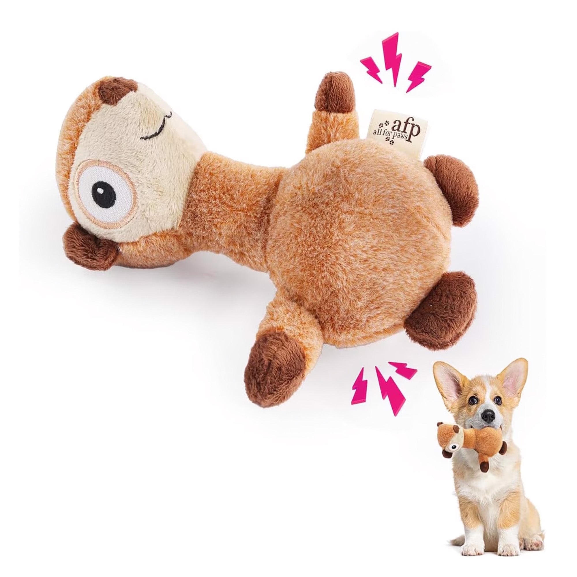 Ultrasonic Silent Squirrel Plush Dog Toy, Silent Squeaker Only Dogs Can Hear