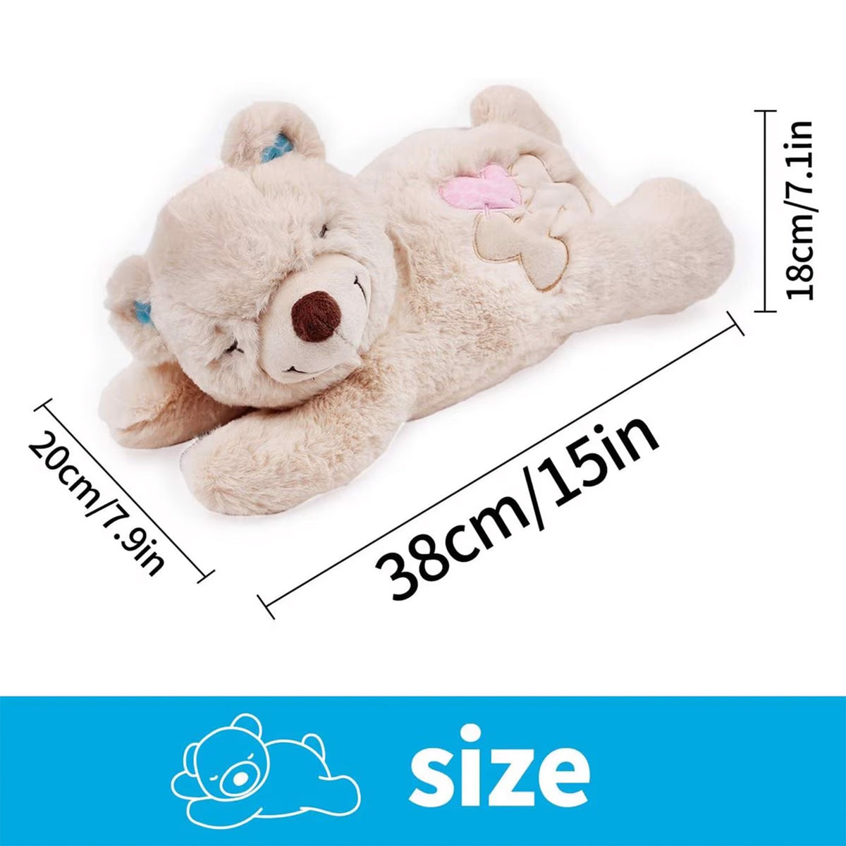 Little Buddy - Puppy Soothing Heartbeat Warm Bear Comfort Dog Sleep Aid Plush Toy