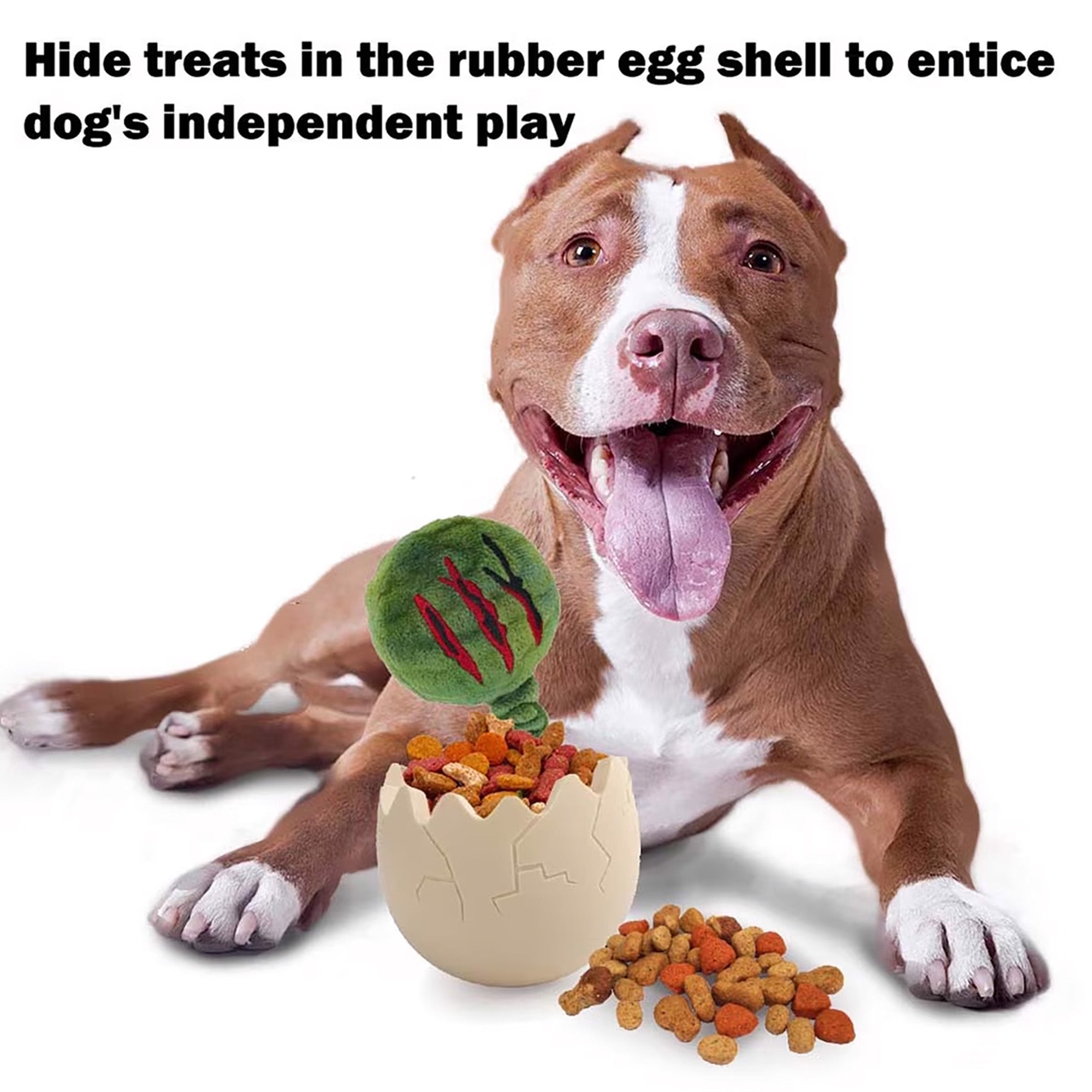 Allforpaws My T-Rex Active Claw Dino Dog Chew Toy, Multicolor, 3.1 x 3.1 x 4-in