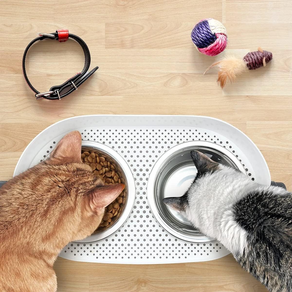 Lifestyle 4 Pet -3 In 1 Height Adjustable Stainless Steel Elevated Double Bowls