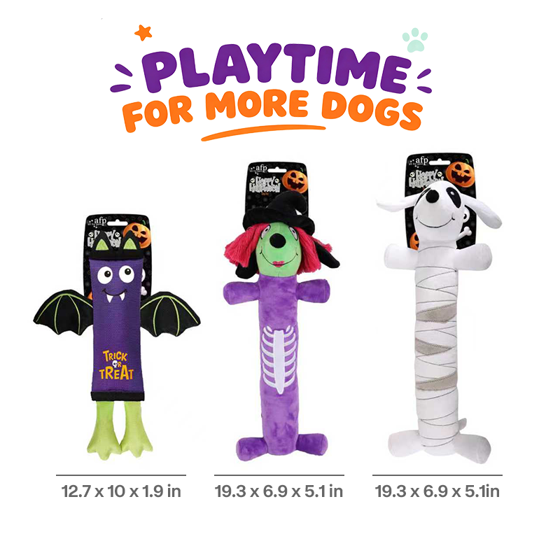 Happy Halloween - Dog Toy -Long Body Undead Witch