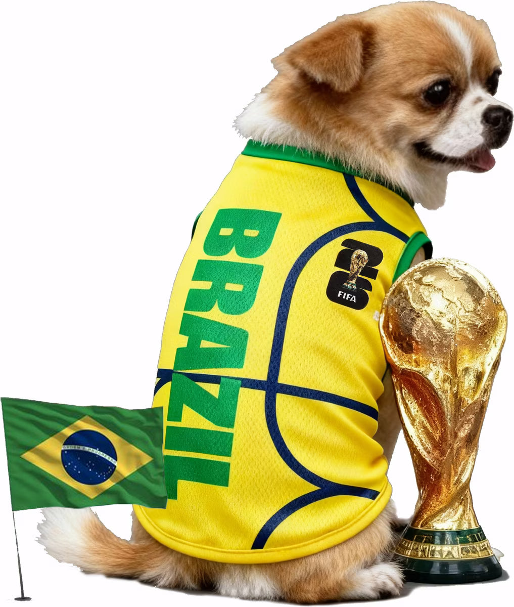 Official FIFA World Cup 2026 Edition - Dog Apparel,Yellow,Brazil