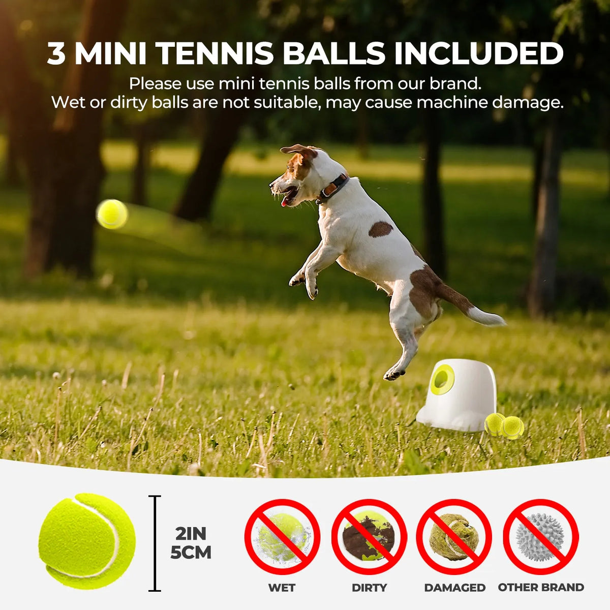 AFP-Allforpaws Mini Hyper Fetch Automatic Ball Launcher for Small Dogs 